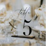 Tischaufsteller aus Acryl für Hochzeiten
